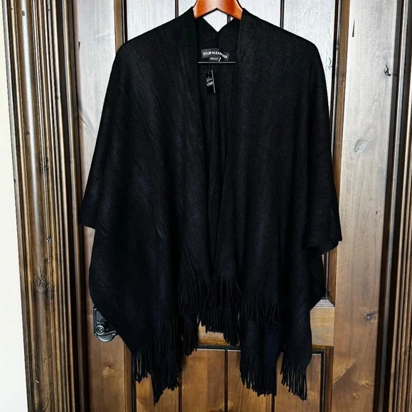 Sylvia Alexander Fringe poncho wrap cape - Picture 1 of 3